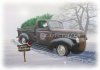 1946 Chevrolet Hot Rod Pick-up Truck Christmas Card by LDA. XM19