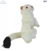 Soft Toy White Ferret Sitting by Hansa (27cm.H) 7322