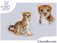 Soft Toy Leopard Wildcat Amur Sitting by Hansa (27 cm.H) 6779