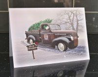 1946 Chevrolet Hot Rod Pick-up Truck Christmas Card by LDA. XM19