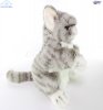 Soft Toy Hand Puppet Grey Cat by Hansa (25cm)H 7163