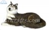 Soft Toy Husky Dog Laying by Hansa (100cm) 7501