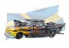 Fast Freddy FIA Drag Racing Chevy Truck Birthday Card. Auto wall art, car print by LDA. C46