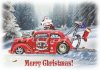 Aussie Outlaw Ford Pop Drag Racing Christmas Card by LDA. XM1