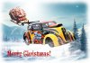 Flyin' Fyfer Outlaw Anglia Drag Racing Christmas Card by LDA. XM2