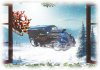 Ginner's Ford Pop Van Drag Racing Christmas Card by LDA. XM4