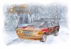 Custom Car, Mark 3 Cortina, Satisfaction, Christmas Card by LDA. XM21