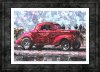 Drag Racing Car Print | Poster 40's Willys Coupe - various sizes