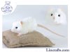 Soft Toy Rodent, White Rat by Hansa (12cm) 5576