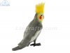 Soft Toy Bird, Grey Cockatiel by Hansa (23cm) 6470