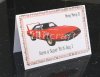 American Drag Racing Car Birthday Card created by LDA. Plymouth Superbird. C5