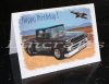 American Pick-up Truck Birthday Card created by LDA. C6