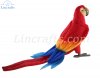 Soft Toy Scarlet Macaw Bird by Hansa (40cm) 8000