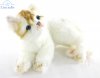 Soft Toy White & Ginger Kitten by Hansa  (20cm.L) 7979