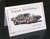 American Drag Racing Car Birthday Card created by LDA. Dodge Challenger. C4