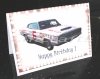 American Drag Racing Car Birthday Card created by LDA. Dodge Charger. C1