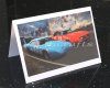 American Cars Greeting Card created by LDA. Plymouth Superbirds. C8