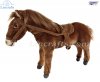 Soft Toy Brown Horse with Saddle & Bridle  by Hansa (37cm) 5811