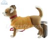 Soft Toy Chihuahua Dog with Yellow Shirt & Red Lead (24cm) 7548