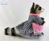 Soft Toy Dressed Girl Raccoon by Hansa (29cm) 7835