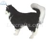 Soft Toy Dog, Black & White Husky by Hansa (46cm) 6495