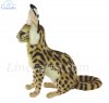 Soft Toy Serval Cat Sitting by Hansa (26cm) 8040