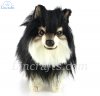 Soft Toy Black Pomeranian Dog by Hansa (36cm.L) 8043