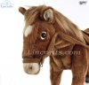 Soft Toy Brown Horse with Saddle & Bridle  by Hansa (37cm) 5811