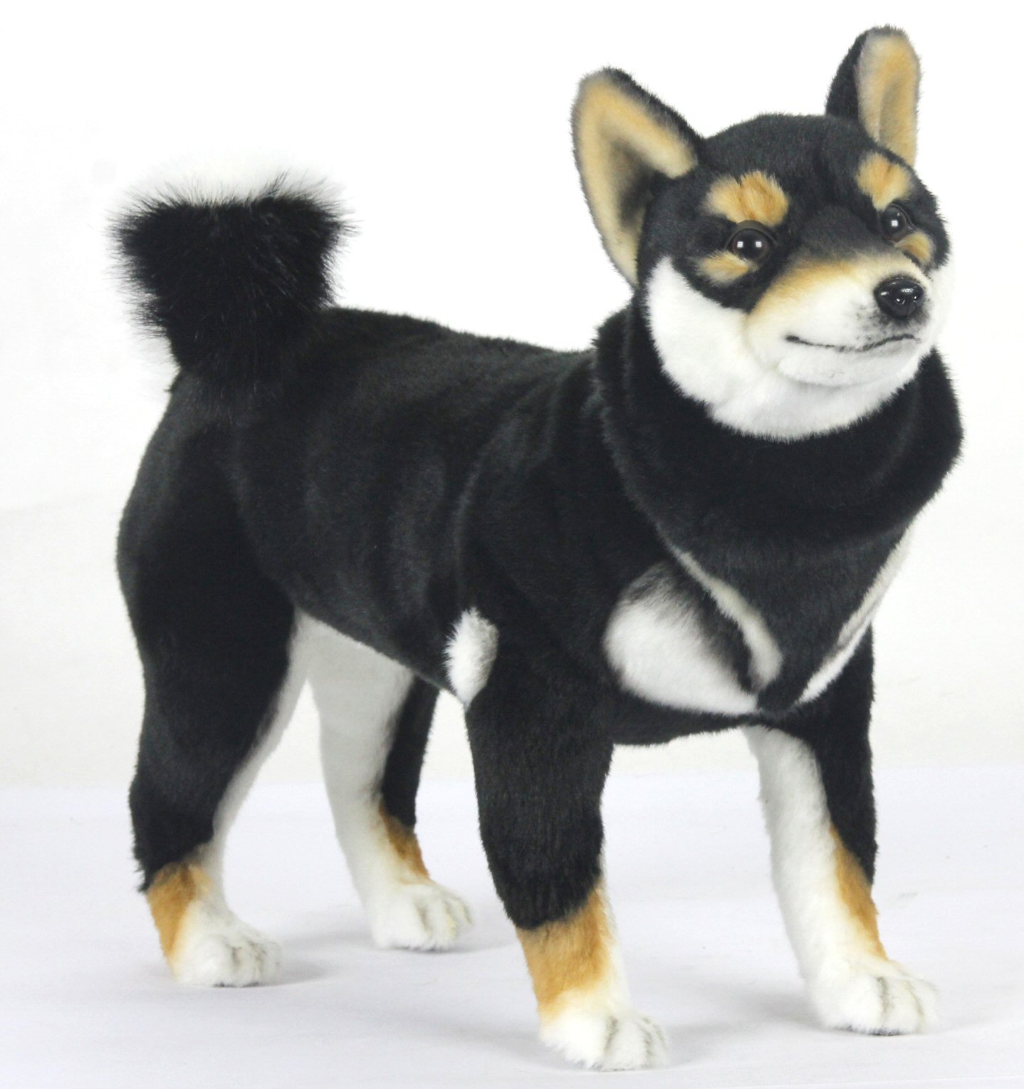 Soft Toy Black Shiba Dog Standing By Hansa 50cm L 7242 Lincrafts