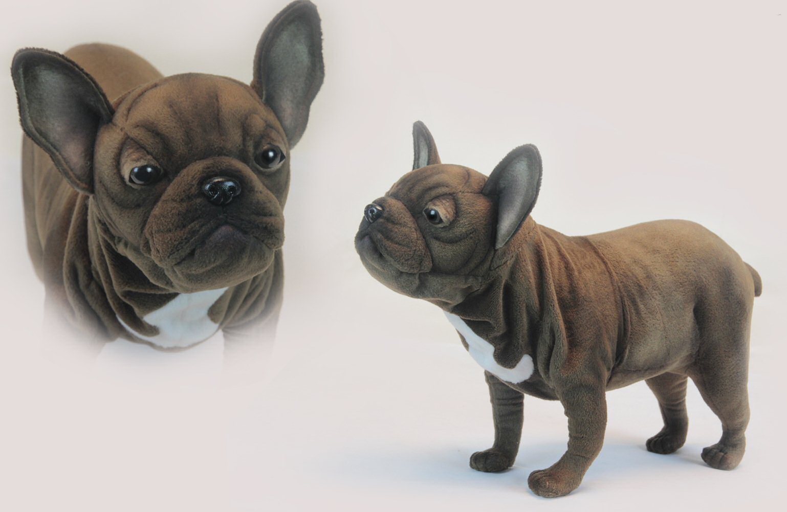 Soft Toy French Bulldog by Hansa (50cm.L) 6600 Lincrafts