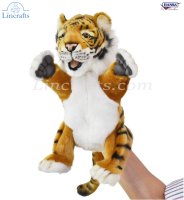 Soft Toy Tiger Hand Puppet by Hansa (28cm H) 4039