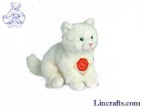 Soft Toy White Cat by Teddy Hermann (17cm) 90605