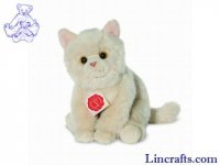91818 REDUCED Grey Tabby Plush Soft Toy Cat by Teddy Hermann Sold by Lincrafts 