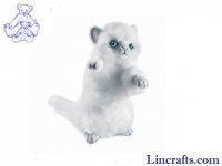 Soft Toy White Kitten, Cat, by Hansa (24cm) 3435