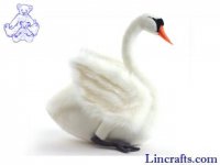Soft Toy Water Bird, White Swan by Hansa (29cm) 4085