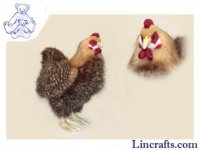 Soft Toy Bird, Beige Hen, Chicken by Hansa (37cm) 4588