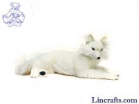 Soft Toy Snow Fox Lying by Hansa (60cm) 4796