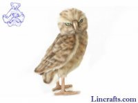 Soft Toy Bird of Prey, Burrowing Owl by Hansa (28cm) 5203