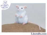 Soft Toy Mouse White by Hansa (16cm) 5323