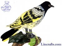 Soft Toy Bird, Regent Honey Eater by Hansa (16cm) 6040