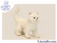 Soft Toy Cat, White Kitten by Hansa (29cm) 6434