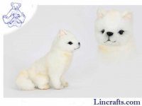 Soft Toy Arctic, Snow Fox Cub Sitting by Hansa (14cm.H) 6830