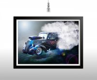 Ginner's Pop, Fordson Van Drag Racing Car Print | Poster - various sizes