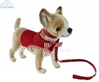 Soft Toy Chihuahua Dressed in Red by Hansa (27cm) 6383