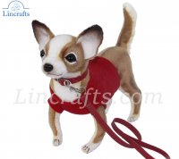 Soft Toy Chihuahua Dog with Red Shirt & Lead (24cm) 7551