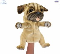 Soft Toy Pug Puppy Dog Puppet by Hansa (28 cm) 8445