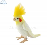 Soft Toy Bird, White Cockatiel by Hansa (23cm) 6457