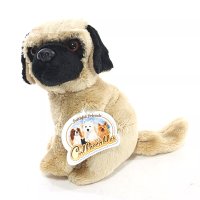 Plush Soft Toy Pug Dog by Faithful Friends (15cm)H