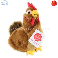 Plush Soft Toy Hen Brown by Teddy Hermann (16 cm) 94145