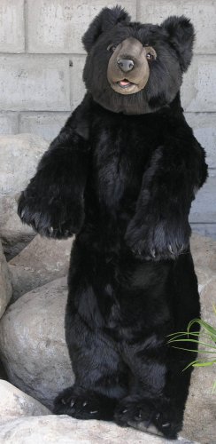 Soft Toy Black Bear by Hansa (90cm) 4812